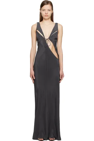 CHRISTOPHER ESBER Gray Triquetra Contoured Maxi Dress