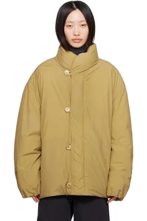LEMAIRE Khaki Stand Collar Puffer Jacket