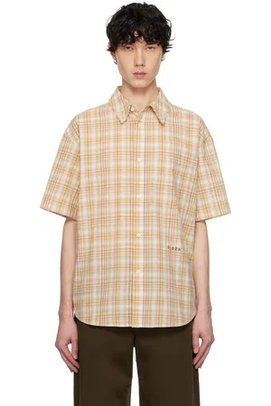 AFTER PRAY & Off-White Madras Check Half Shirt