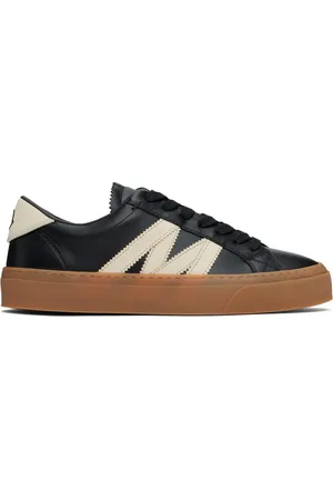 Moncler Black Monaco2 Leather & Nubuck Sneakers