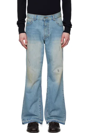 Tonywack Blue Flared-Leg Reconstructed Jeans