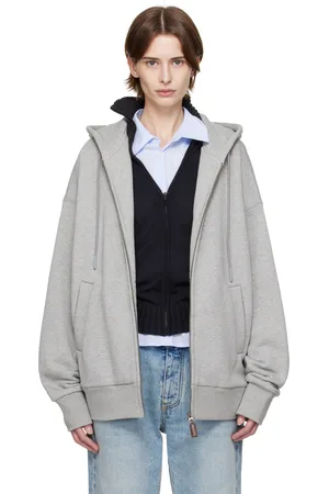 Fax Copy Express Gray Fleece Lined Loose Hoodie