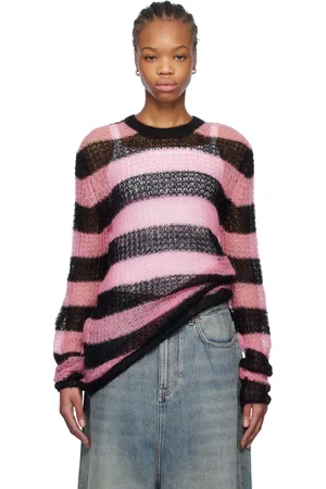 We11 Done & Black Striped Knit Sweater