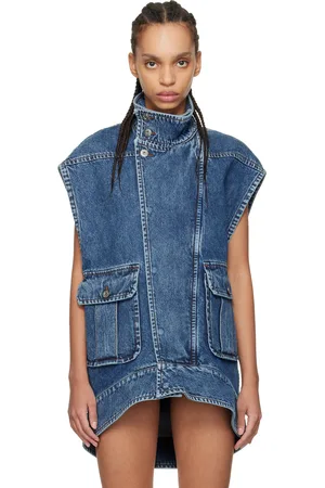 J.W.Anderson Blue Oversized Sleeveless High Neck Denim Vest