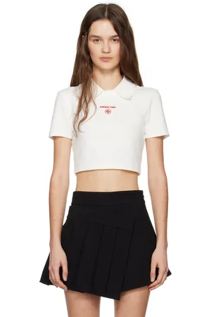 Shushu/Tong White Logo Tight-Fitting Short T-shirt