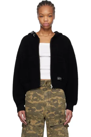 We11 Done Pierced Cashmere Knit Zip-Up Hoodie
