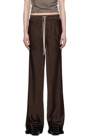 Rick Owens Brown Hollywood Drawstring Bias Lounge Pants