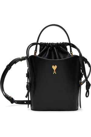 Ami Black Leather Mini Paris Paris Bucket Bag