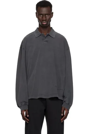 Alexander Wang Gray Long Sleeve Polo