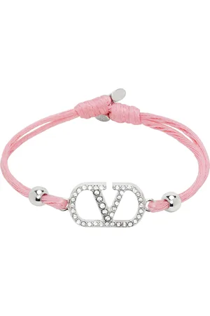 VALENTINO GARAVANI Pink VLogo Signature Cotton Bracelet