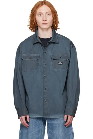 Alexander Wang Navy Oversized Workwear Shirt