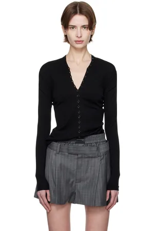 Alexander Wang Long-Sleeve High-Neck Cardigan