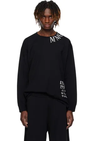 Maison Margiela Black Long-Sleeve Numeric T-shirt
