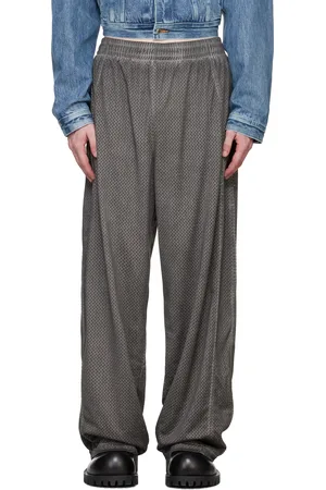 Alexander Wang Gray Perforated Mesh Track Pants