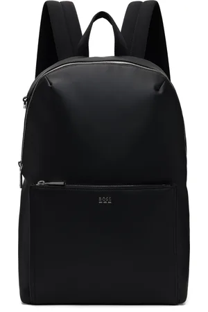 HUGO BOSS Black Grained Faux-Leather Backpack