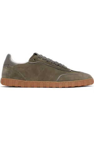 Ami Taupe Leather Low Top Step Sneakers