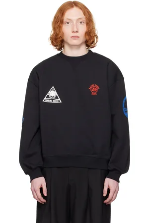 Marine Serre Black Souvenir Fleece Oversized Sweatshirt