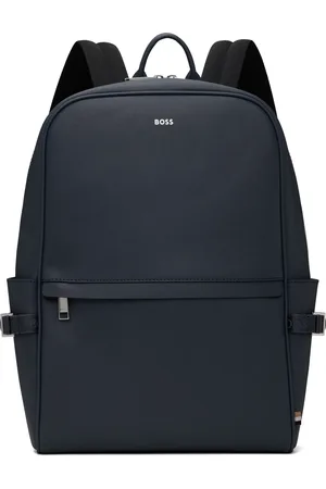 HUGO BOSS Blue Signature Stripe Logo Backpack