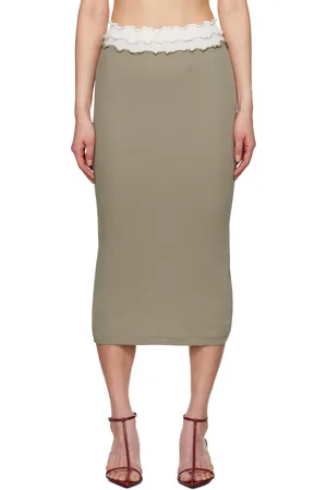 Jil Sander Multicolor Three Layers Midi Skirt