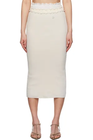Jil Sander Multicolor Three Layers Midi Skirt