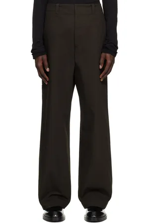Jil Sander Brown Heavy Cotton Canvas Trousers