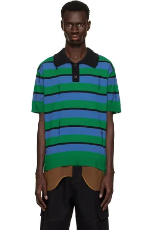 Andersson Bell Multicolor Damaged Stripe Polo