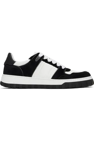 Ami White & Black Leather Low-Top Walk Sneakers