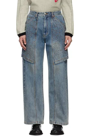 Andersson Bell Blue Embroidery Wrap Jeans