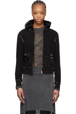 We11 Done Pierced Zip-Up Hoodie