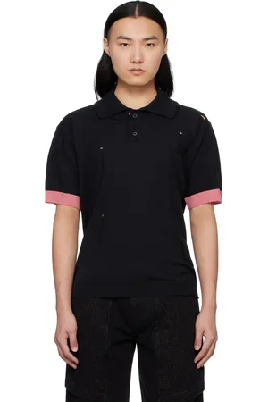 Andersson Bell Black Damaged Polo