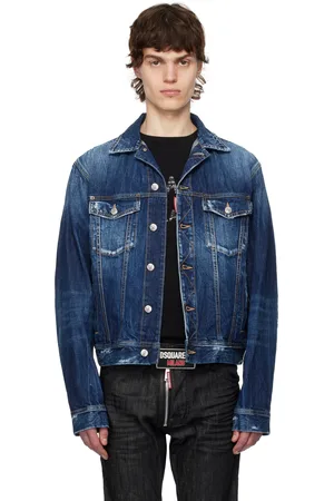 Dsquared2 Blue Be Cool Be Nice Wash L.A. Jean Denim Jacket