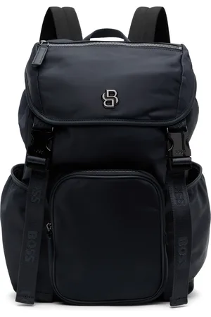 HUGO BOSS Navy Multi-Pocket Double B Monogram Backpack