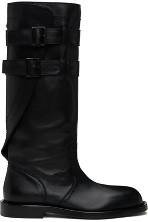 ANN DEMEULEMEESTER Uplu Biker Boots
