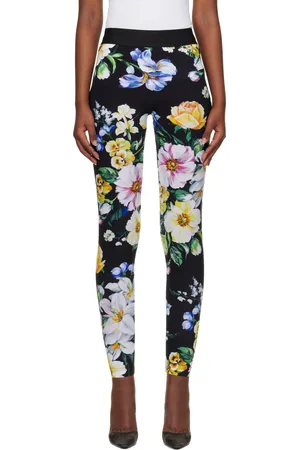 Dolce & Gabbana Black Printed Leggings