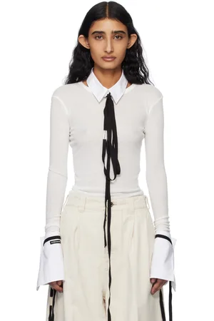 ANN DEMEULEMEESTER White Fiene Long Sleeve T-shirt