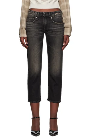 R13 Black Boy Straight Jeans