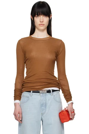 Auralee Super High Gauge Sheer Long Sleeve T-shirt