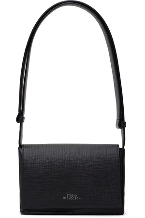 STUDIO NICHOLSON Navy Meshi Mini Leather Bag