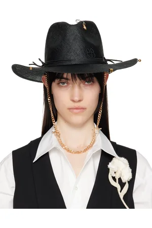 Ruslan Baginskiy Chain Strap Straw Fedora