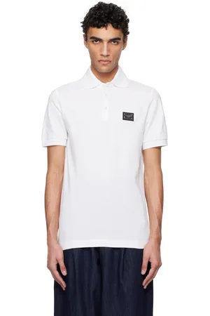 Dolce & Gabbana White Cotton Piqué Polo