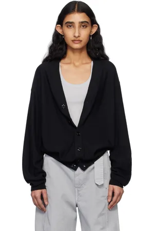 LEMAIRE Black Relaxed Twisted Cardigan