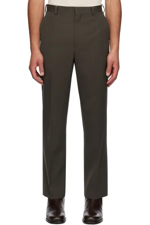 Auralee Brown Light Wool Max Gabardine Trousers
