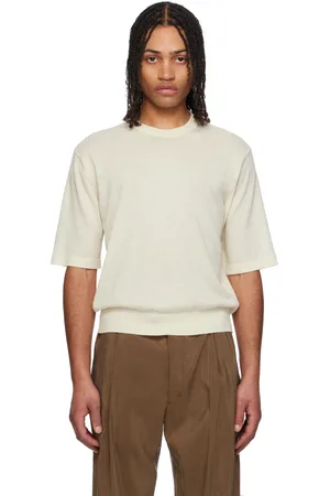 Auralee Off-White Hard Twist Cashmere Knit T-shirt