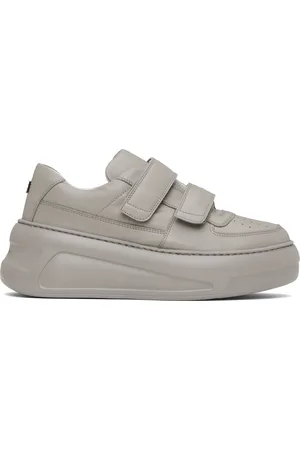 Acne Studios Taupe Velcro Strap Platform Sneakers