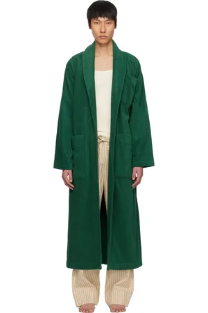 Tekla Green Terry Classic Bathrobe