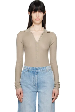 The Frankie Shop Beige Solana Polo Bodysuit