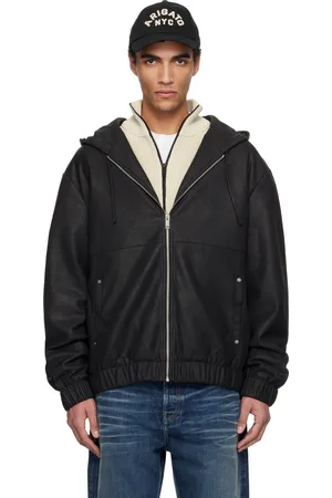 Axel Arigato Pebbled Hooded Faux-Leather Jacket