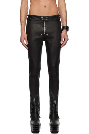 Rick Owens Black Hollywood Tyrone Bela Leather Pants