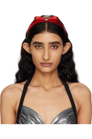 VERSACE Red Gianni Ribbon Headband