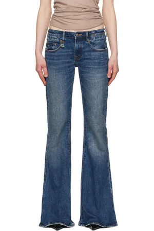 R13 Blue Overflow Boy Flare Jeans